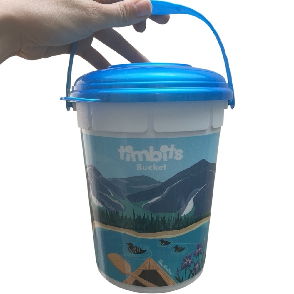 2025 Summer TIM HORTONS Canada Plastic Collector Tim’s Bucket Handle Like New